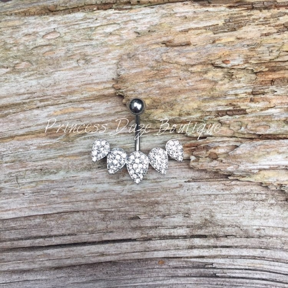 Vintage Diamond Belly‎ Button Ring